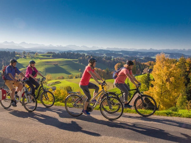 Unterwegs auf der Herzroute #99 im Emmental auf der Etappe Willisau - Burgdorf.