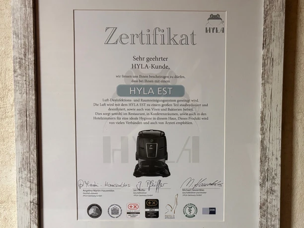 Hyla Zertifikat der Ferienwohnung Anne Hyla Zertifikat der Ferienwohnung Anne