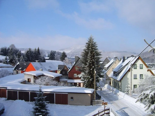 Blick aus der Ferienwohnung im Winter
