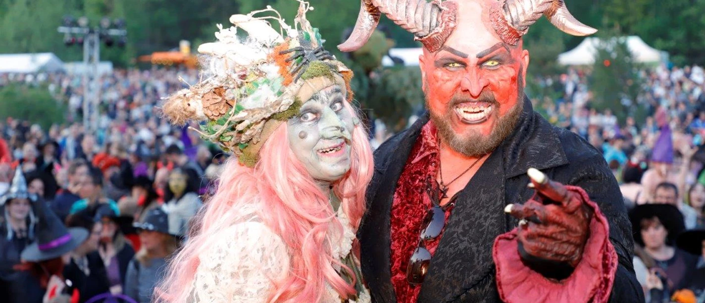 Hexe und Teufel zu Walpurgis in Wolfshagen Witch and devil at Walpurgis in Wolfshagen