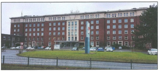 Salzgitter AG Verwaltungsgebäude, heutige Ansicht der Hauptbaus Vorderseite