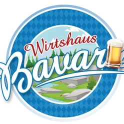 Minden Wirtshaus Bavaria.png Das Bild zeigt das Logo des Wirtshaus Bavaria. Bayerische Landschaft mit Bier.