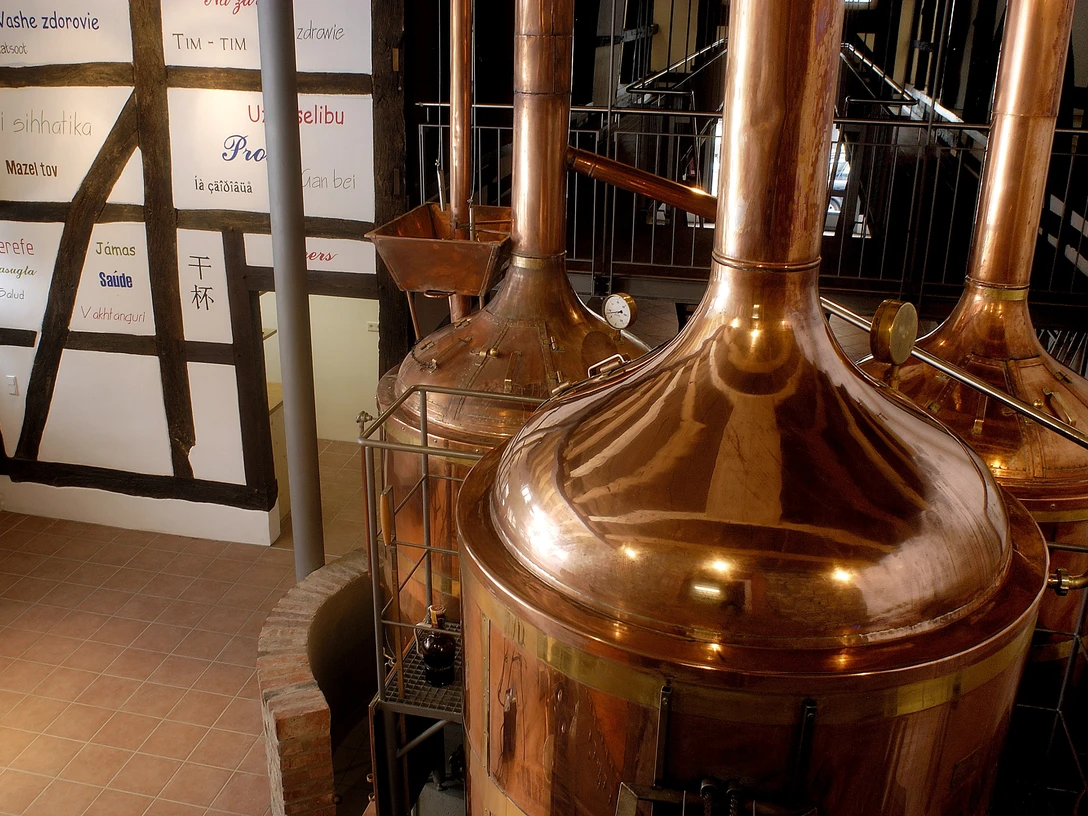 Braukessel im Nieheimer Biermuseum Braukessel im Nieheimer Biermuseum