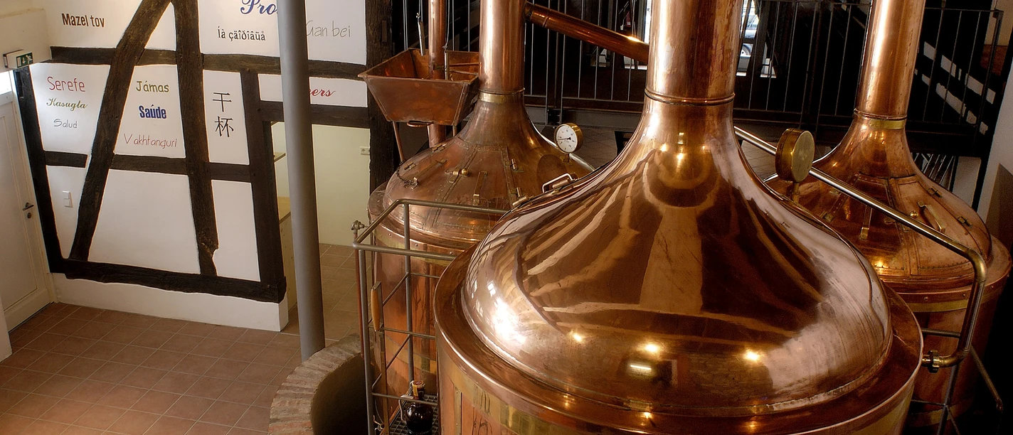 Braukessel im Nieheimer Biermuseum Braukessel im Nieheimer Biermuseum