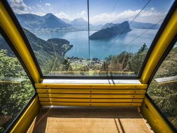 Aussicht aus der Luftseilbahn Hinterbergen