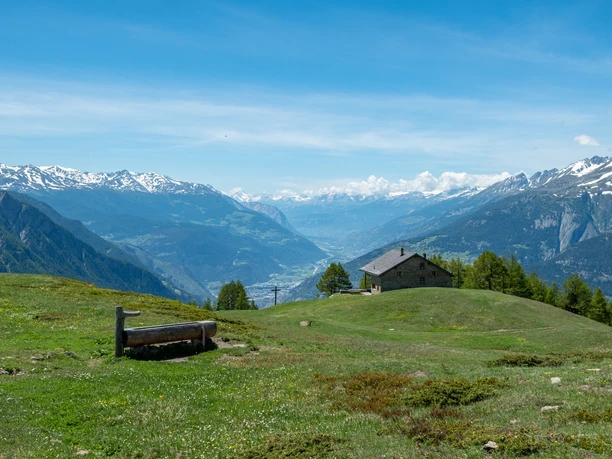 Fleschboden Saflischütte und Rhonetal