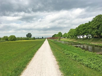 Radweg in Oberkirch, entlang der Rench
