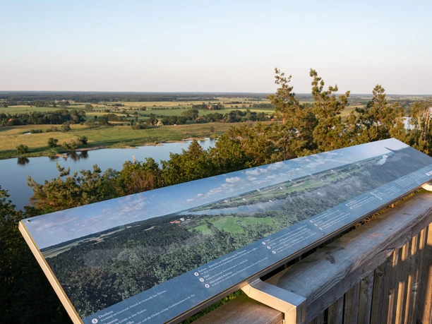 Blick über die Elbtalaue vom Aussichtsturm Kniepenberg