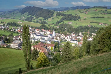 Blick auf das Dorf Entlebuch.