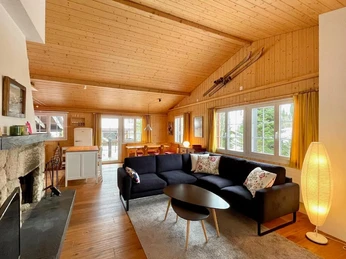 Wohnzimmer mit Cheminée