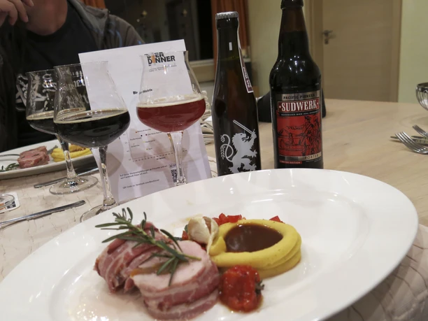 Bier Dinner im Restaurant des alpes in Fiesch in der Aletsch Arena