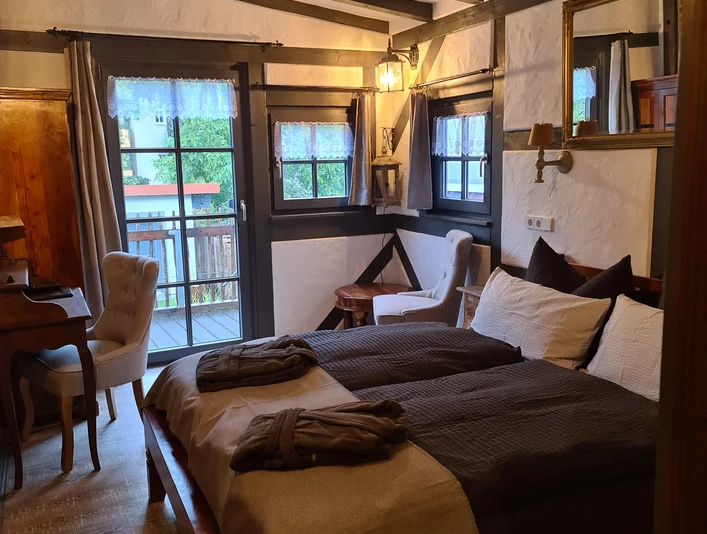 Doppelzimmer,Balkon,Gartenblick