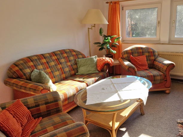 Wohnzimmer in der Ferienwohnung Am Westermoor Wohnzimmer in der Ferienwohnung Am Westermoor