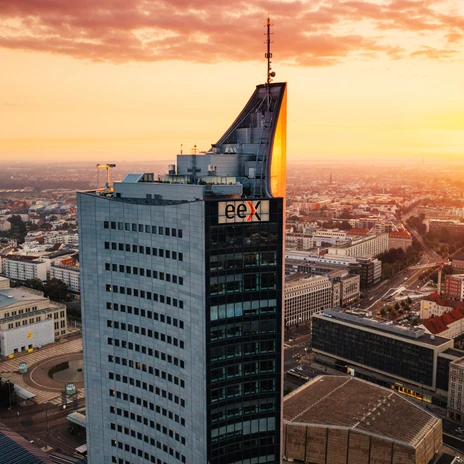 Tagung & Konferenz in Leipzig – City-Hochhaus Drohnenaufnahme