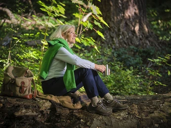 Wanderinnen unterwegs auf der Sauerland-Waldroute Wanderinnen unterwegs auf der Sauerland-Waldroute