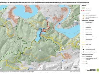 Übersicht der Sperrungen und Umleitungen der Heimbach- und Ochsenwurzelskopf-Route (Peterskopf) - Gültig bis April 2027