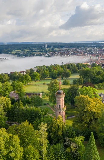 Drohnenfoto Kienberg mit Blick auf Freudenstadt