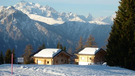 Winterwanderung Riederalp, Golmenegg, Restaurant La Tana und retour