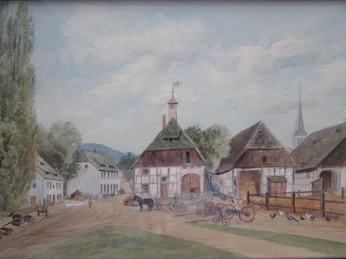 GH_04_Gutshofanlage Aquarell von 1903.JPG Historische Ansicht aus Lütmarsen