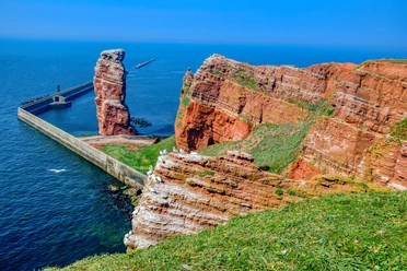 Helgoland Insel, Meer, Fels, Möwen
