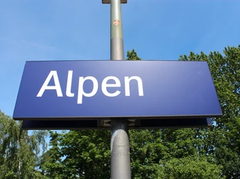 Haltestelle Alpen am Niederrhein