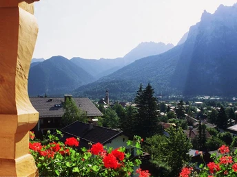Ausblick vom Balkon der Ferienwohnung "Bergblick"