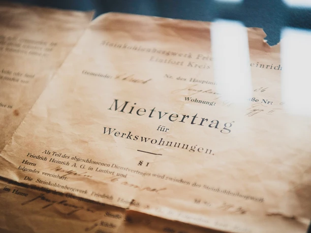 Historischer Mietvertrag