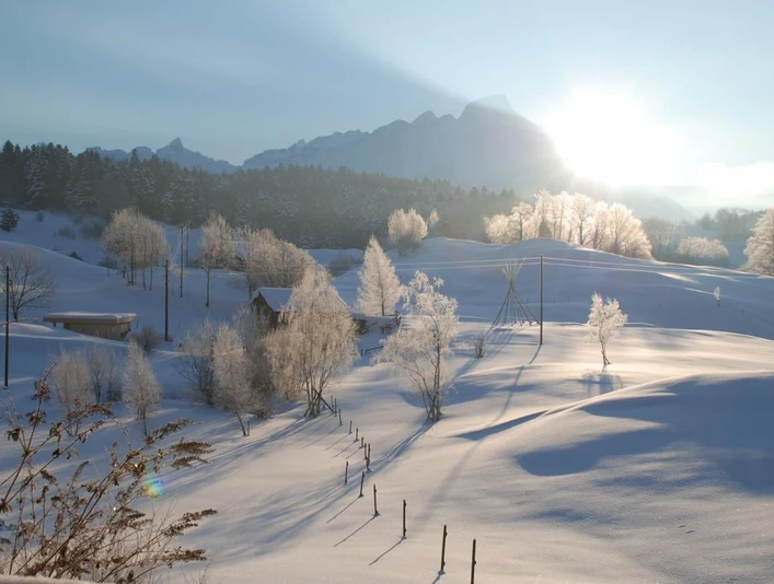 Winterblick vom Haus aus