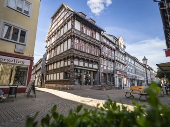Eickesches Haus Fachwerkhaus in der Innenstadt Einbecks mit vielen Schnitzereien und Details.