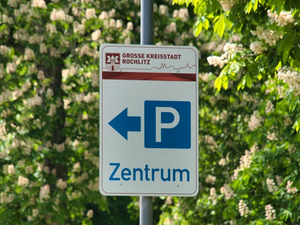 Parkplatz Zentrum "An der Bleiche" Wegweisung