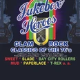 2020 Juke Box Heroes A6.jpg Plakat für die Show "Jukebox Heroes" mit Rockhits der 70er inklusive Künstlerbeteiligungsliste.