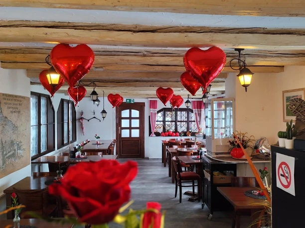 Schlossbergstube feierlich geschmückt