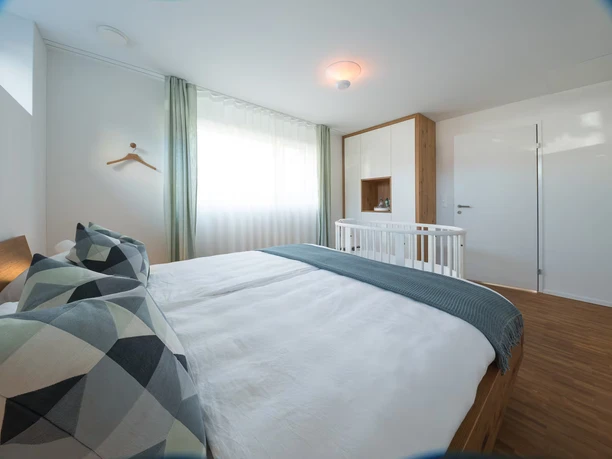 Bedroom of the vacation apartment "bee happy place" Beckenried