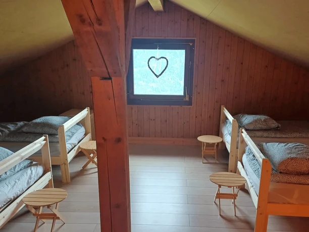 Bedroom of the vacation apartment in Mattengaden