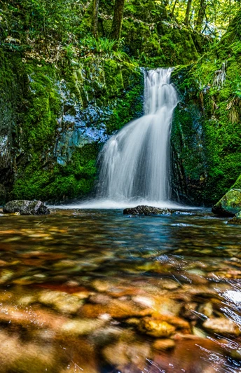 Edelfrauengrab Wasserfälle - Blick auf den Wasserfall