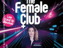 Plakat für "The Female Club" mit Moderatorin Mirja Boes, präsentiert vom Cologne Comedy Festival.