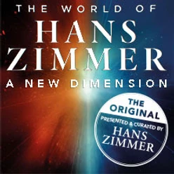 Das Bild präsentiert eine bunte Komposition aus Licht und Musik, für "The World of Hans Zimmer."