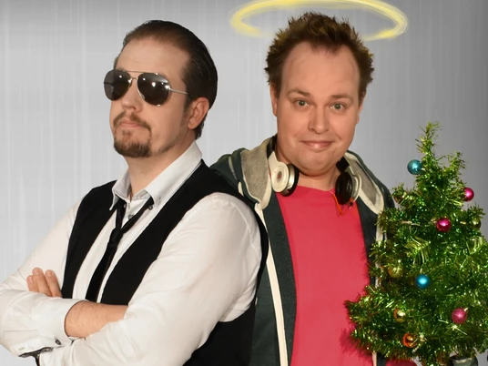 Schrille Nacht (Foto ZIMMER.THEATER).jpg Theaterstück ,,Schrille Nacht" mit ihren zwei Schauspieler.