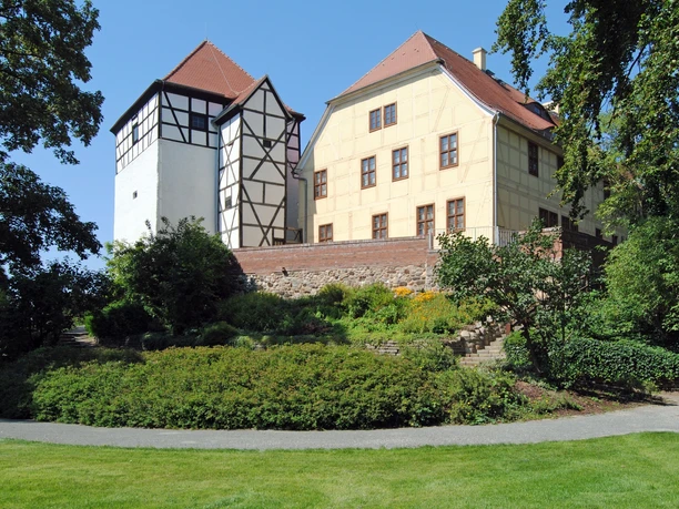 Exterior view of the castle surrounded by meadow and trees, culture, sights, leisure