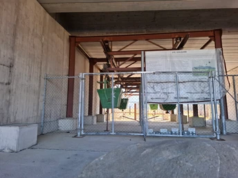 Dauerausstellung Hartsteinwerk Werdenfels Eschenlohe Infotafel (Blick von Westen)