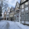 Das Bild zeigt das Mindener Museums im Schnee.