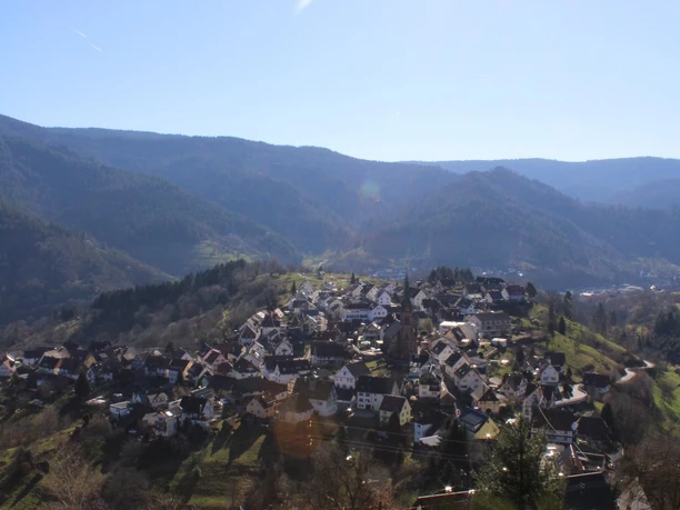 Blick auf Bermersbach vom Höfelskopf