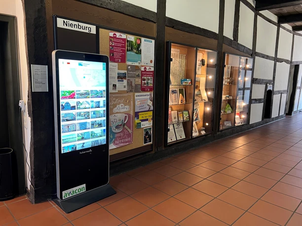 The Nienburg Tourist Information Office offers digital and local information in the historic half-timbered building.
