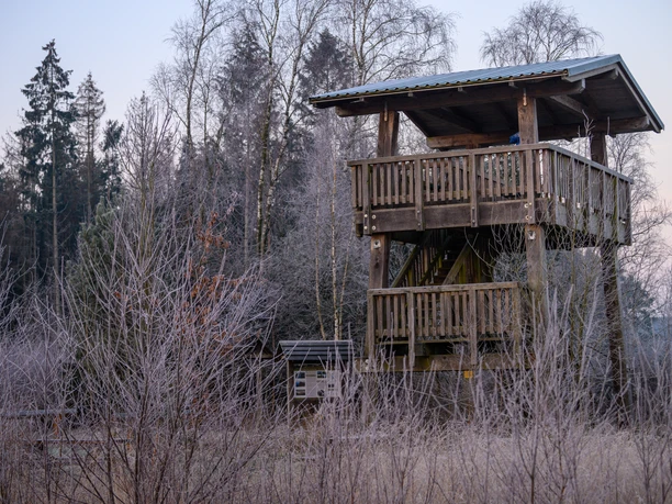 Aussichtsturm im Becklinger Moor im Winter Aussichtsturm im Becklinger Moor im Winter
