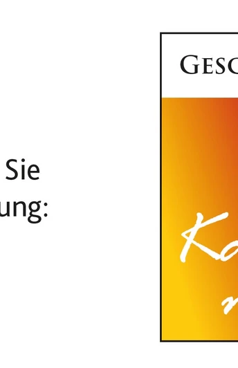 Schild des Geschichtspfades "Kaffeemühle" mit rotem Hintergrund und weißer grafischer Markierung.