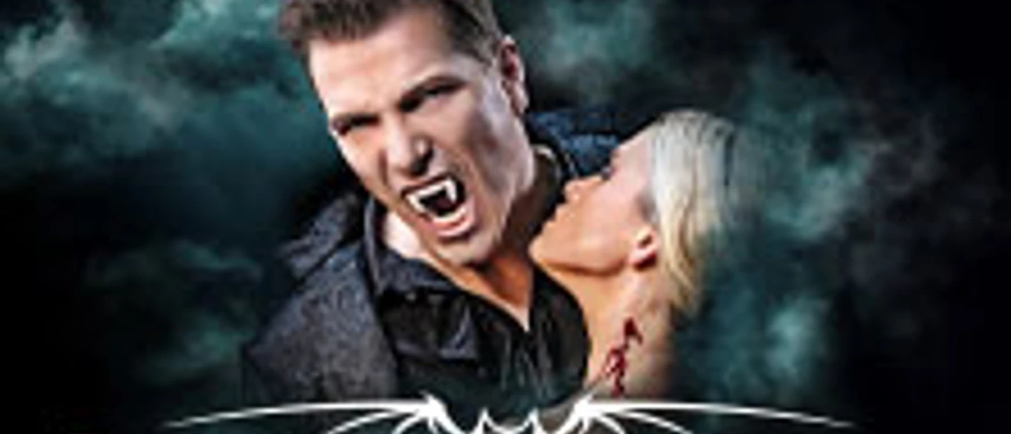 Dramatische Szene aus "Dracula – Das Musical" mit lebhaften Figuren und geheimnisvoller Atmosphäre.