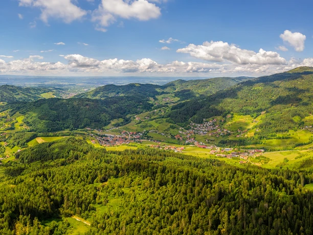 Achertal Panorama Bild über das Tal