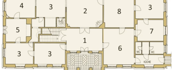 Palais Rastede - Residenzort Rastede - Raumaufteilung.png