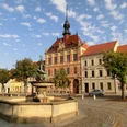 Rathaus und Centaurenbrunnen Frohburg
