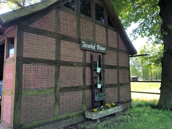 Fachwerkhaus Bruchhausen Das Bild zeigt ein rustikales Fachwerkhaus in Bruchhausen, umgeben von üppigem, grünem Grün.The picture shows a rustic half-timbered house in Bruchhausen, surrounded by lush greenery.Billedet viser et rustikt bindingsværkshus i Bruchhausen, omgivet af frodige grønne områder.De foto toont een rustiek vakwerkhuis in Bruchhausen, omgeven door weelderig groen.